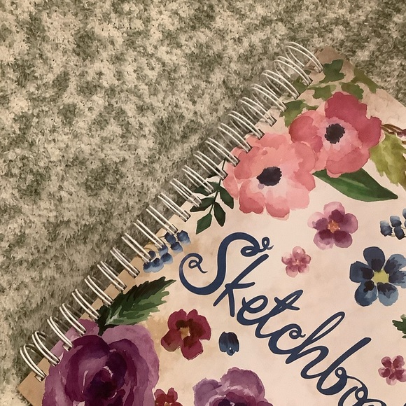 Floral Art Drawing Journaling Sketchbook with Spiral Binding NWT 110 pg - Picture 3 of 16